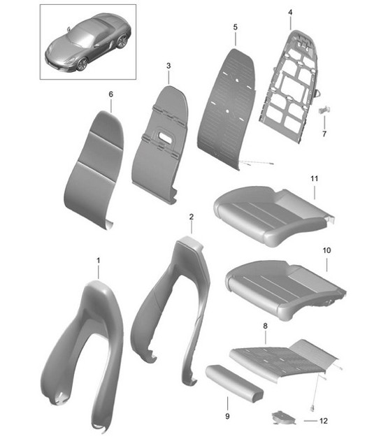 Diagram 817-002 Porsche Cayenne 9PA (955) 2003-2006 Body