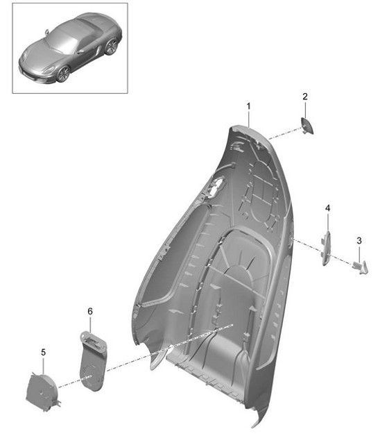 Diagram 817-004 Porsche Cayman 987C/981C (2005-2016) Body