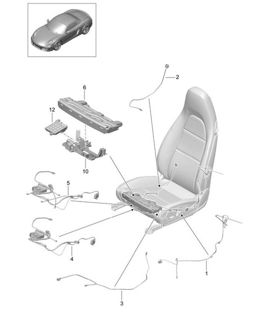 Diagram 817-010 Porsche Boxster 986/987/981 (1997-2016) Body