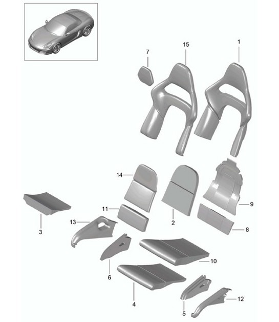 Diagram 817-062 Porsche Macan (95B) MK1 (2014-2018) Body