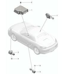 Regeleenheid / Sensor / Airbag 981 Boxster / Boxster S 2012-16