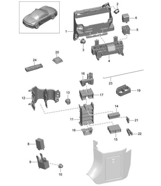 Diagram 902-000 Porsche Cayenne 9PA (955) 2003-2006 Electrical equipment