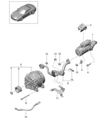 Cavo avviamento/alternatore/massa 981 Boxster/Boxster S 2012-16