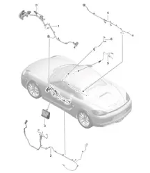 Cableado puertas / Consola central / Guantera / Centralitas puertas / Cronómetro 981 Boxster / Boxster S 2012-16