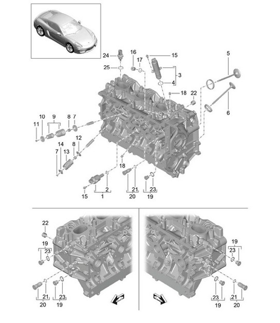 Diagram 103-005 Porsche Cayenne 92A (958) 2010-2017 Engine
