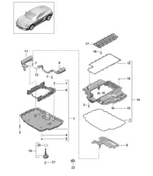 Cárter de aceite 981C Cayman / Cayman S 2014-16
