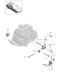 Engine suspension 981C Cayman / Cayman S 2014-16