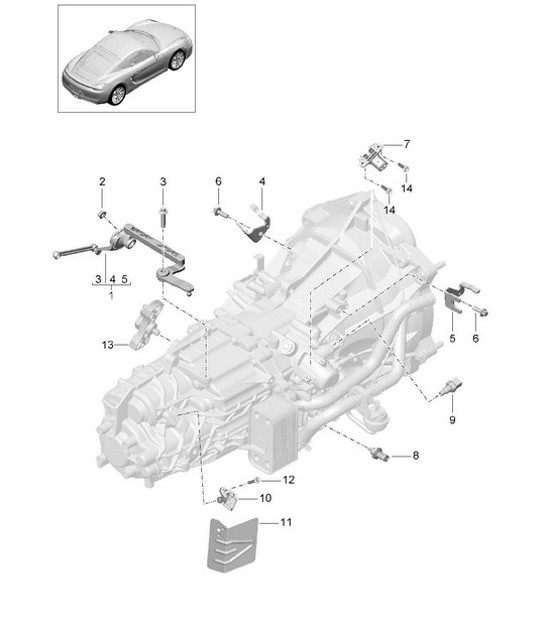 Diagram 302-010 Porsche Macan (95B) MK1 (2014-2018) Übertragung