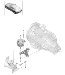 Transmissie-ophanging / Schroefdraadverbinding / Motor 981C Cayman / Cayman S 2014-16