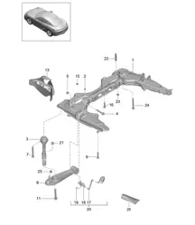 Cross member / Wishbone 981C Cayman / Cayman S 2014-16