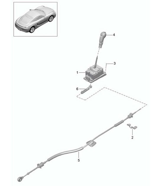 Diagram 701-001 Porsche Cayenne 92A (958) 2010-2017 Hand Lever System, Pedal Cluster 