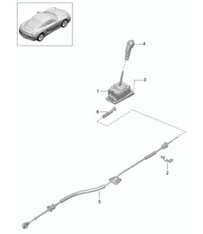 selector lever - PDK - (PR:250) 981C Cayman / Cayman S 2014-16 selector lever - PDK - (PR:250) 981C Cayman / Cayman S 2014-16