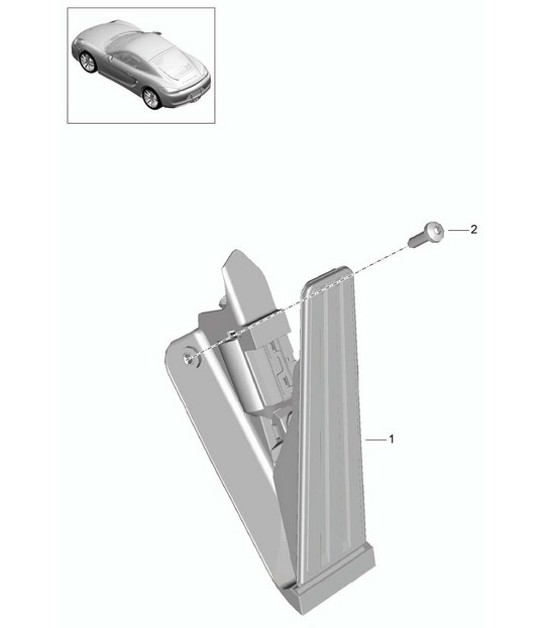 Diagram 702-010 Porsche Cayenne 92A (958) 2010-2017 Hand Lever System, Pedal Cluster 
