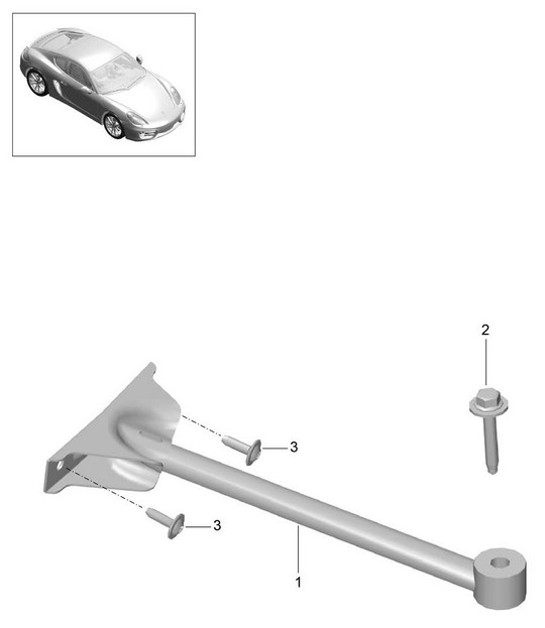 Dome strut 981C Cayman / Cayman S 2014-16