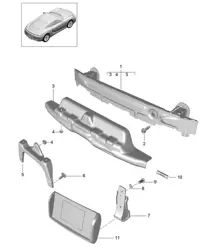 Bumper carrier - REAR - 981C Cayman / Cayman S 2014-16