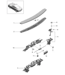 Rear spoiler 981C Cayman / Cayman S 2014-16