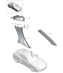 侧板装饰件 / A 柱 / B 柱 981C Cayman 2014-16