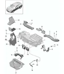 Luftführung / Luftverteiler 981C Cayman / Cayman S 2014-16