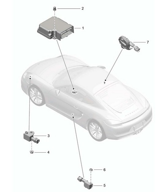 Diagram 901-005 Porsche Cayenne Turbo V8 4.8L Benzina 500 CV Materiale elettrico