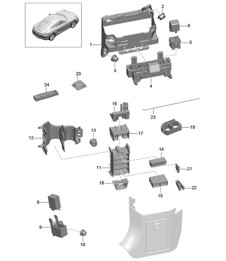 Zentralelektrik / Armaturenbrett 981C Cayman / Cayman 2014-16 Zentralelektrik / Armaturenbrett 981C Cayman / Cayman 2014-16