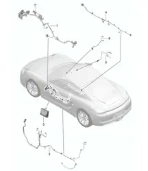 Cableado / puertas / Consola central / Guantera / Unidades de control / puertas / Cronómetro 981C Cayman / Cayman S 2014-16