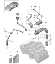 Engine lubrication 981.SP Boxster Spyder 2016