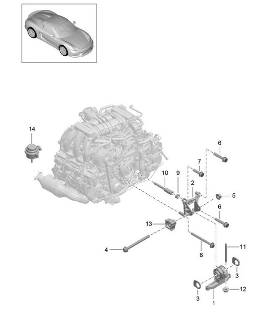 Diagram 109-000 Porsche 996 TURBO 2000-05 Engine