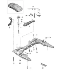 Cross member / Wishbone 981.SP Boxster Spyder 2016