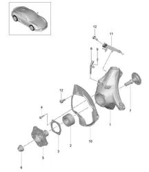 Radträger / Radnabe 981.SP Boxster Spyder 2016