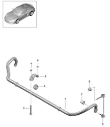 Anti-roll bar 981.SP Boxster Spyder 2016