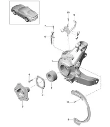 Hinterachse / Radträger / Radnabe 981.SP Boxster Spyder 2016