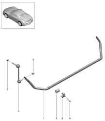 Anti-roll bar 981.SP Boxster Spyder 2016