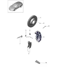 Disc brake / Front axle 981.SP Boxster Spyder