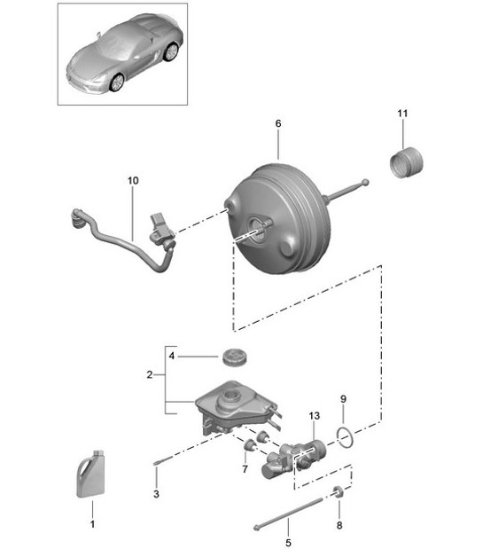 Diagram 604-000 Porsche 996 C4S 3.6L 09/01-2005 Räder, Bremsen