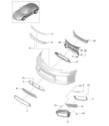Paragolpes delantero / Guía de aire 981.SP Boxster Spyder 2016