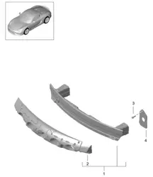 Voorbumperdrager 981.SP Boxster Spyder 2016