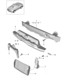 Support de pare-chocs arrière 981.SP Boxster Spyder 2016