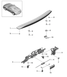 Rear spoiler 981.SP Boxster Spyder 2016