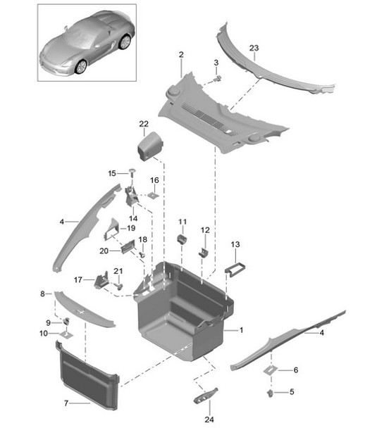 Diagram 807-000 Porsche 996 C2 3.4L 1997-08/01 Body