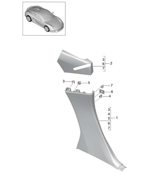Diagram 807-020 Porsche Cayenne Turbo S E-Hybrid V8 4.0L 550Hp 