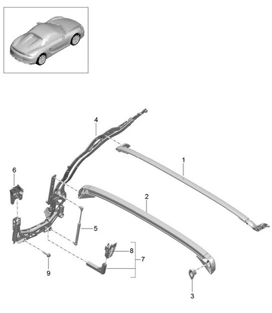Diagram 811-010 Porsche 991 (911) MK1 2012-2016 Body
