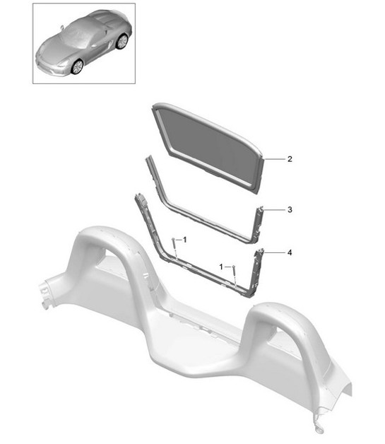 Diagram 811-055 Porsche Boxster 986/987/981 (1997-2016) Carrosserie
