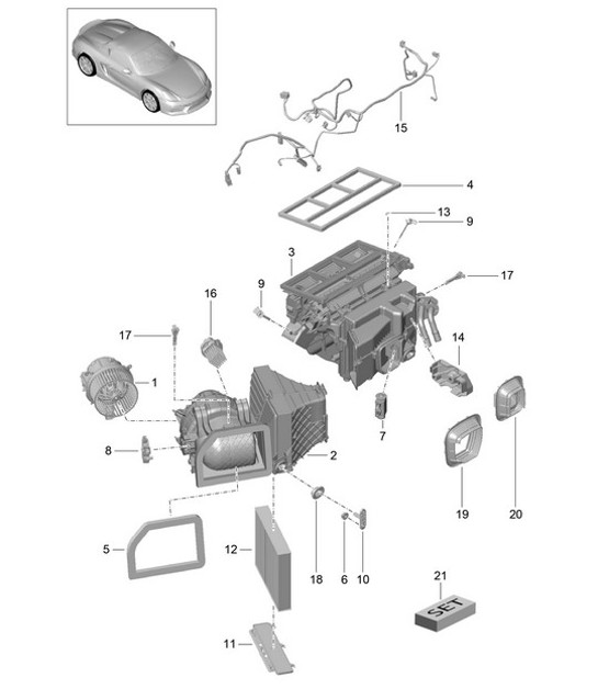 Diagram 813-010 Porsche 卡宴 Coupe E-Hybrid V6 3.0L 340Hp 