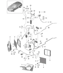 Refrigerant circuit - FRONT - 981.SP Boxster Spyder 2016
