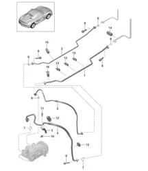 Refrigerant circuit / Underbody and Rear end 981.SP Boxster Spyder 2016