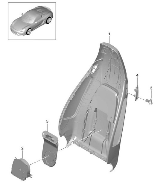 Diagram 817-019 Porsche Boxster 986/987/981 (1997-2016) Body