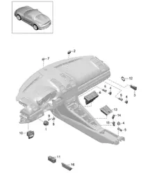 Switch / Control panel / Air conditioning 981.SP Boxster Spyder 2016