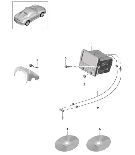 Diagram 911-000 Porsche Cayenne Turbo / Turbo S 4.8L 2007>> Elektrische Ausrüstung