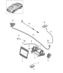 Preparation / Navigation system Japan (PR:675) 981.SP Boxster Spyder 2016