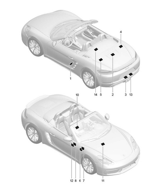 Diagram 001-005 Porsche Cayman S 3.4L 987C 2005-08 Accessories & others 